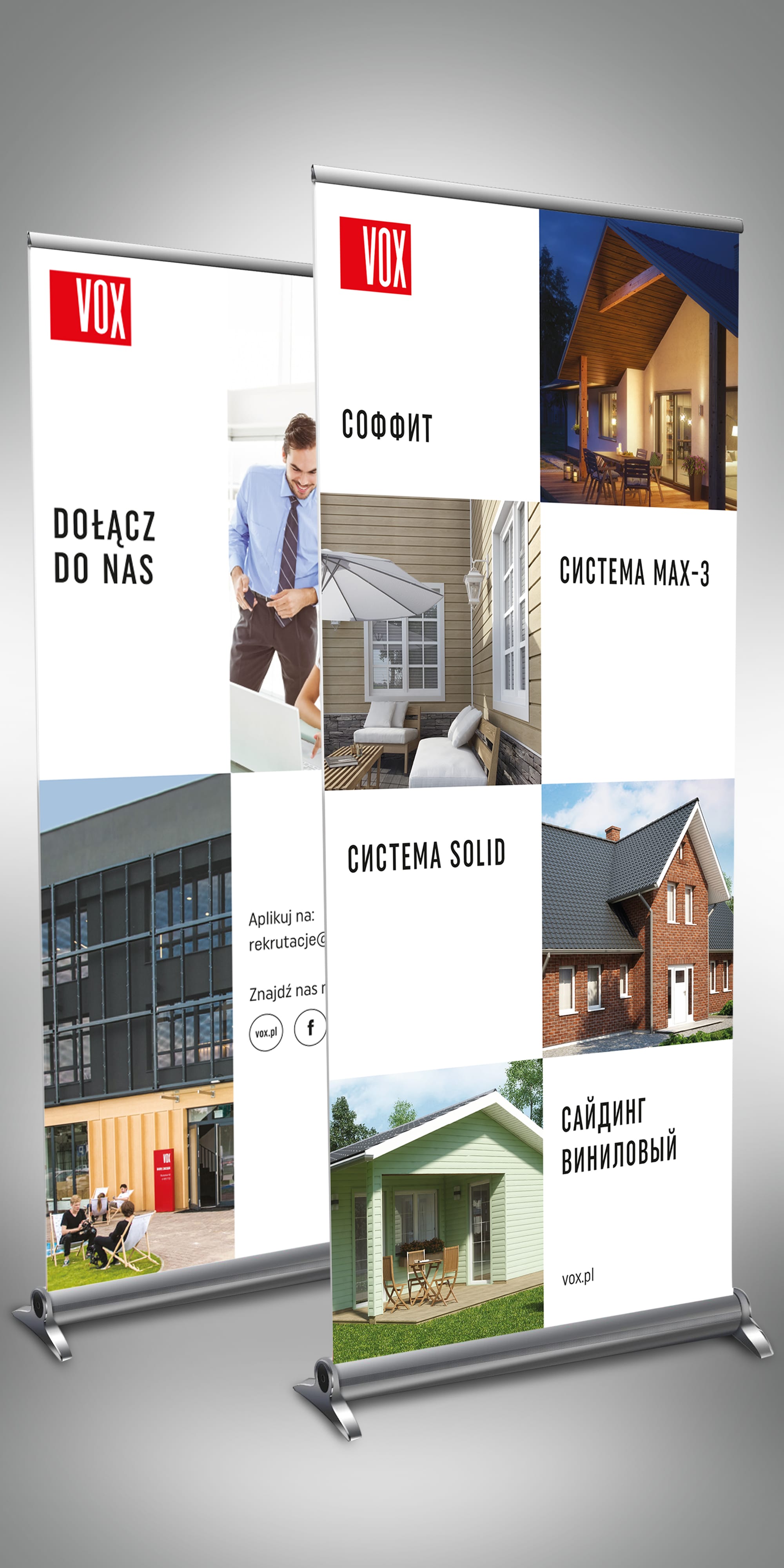 VOX - ROLLUP - projekty materiałów BTL